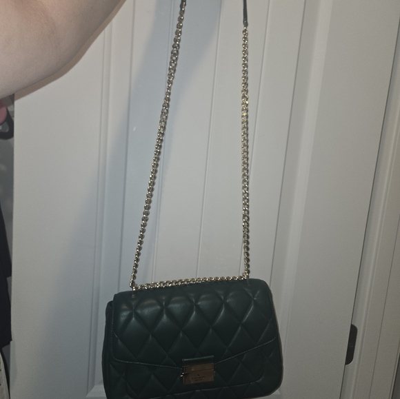 Green Quilted Leather Chain Bag - Picture 4 of 8